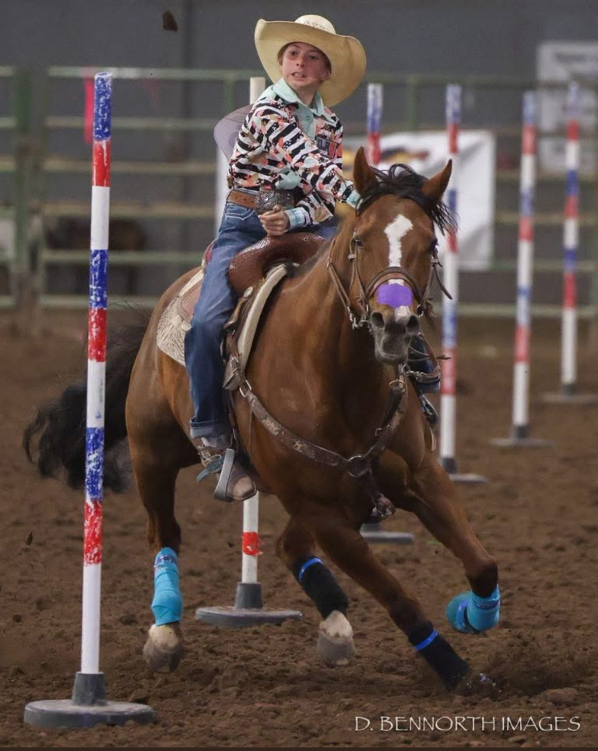 Dusky Lynn Hall barrel racing